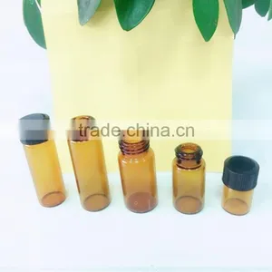 10ml/20ml/30ml Amber Glass Vial With Black Cap thumbnail-2