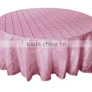 Luxury Taffeta Wedding Tablecloth, Pintuck Table Linen for Weddings thumbnail-1