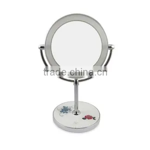 Metal Compact Mirror / Led Compact Shaving Mirror / Table Lighted Makeup Mirror thumbnail-5