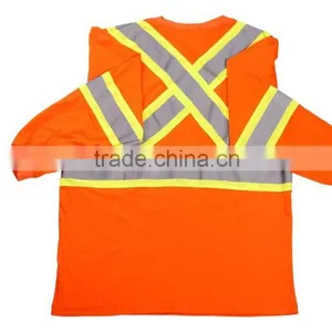 Fluorescent Polo Shirt Reflective hi Vis Shirt Dry Fit Safety Shirt High Visibility Reflective Tapes Mens Polo Shirt thumbnail-3