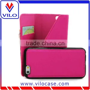 Fashional 2 in 1 Detachable Magnetic PU Leather Wallet Case for Iphone 6 thumbnail-1