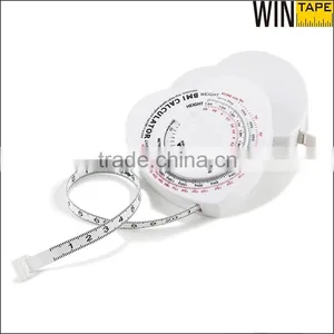 Heart 1.5meters Custom ABS Plastic Casing Body Fitness BMI Mini Retractable Tape Measure 7mm thumbnail-1