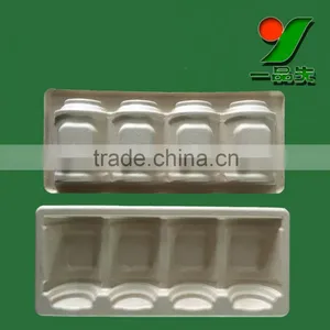 Food Grade Biodegradable Thermoformed Pulp Chocolate Blister Trays,Brown Color Eco Friendly Molded Recycled Paper Pulp Tray thumbnail-4