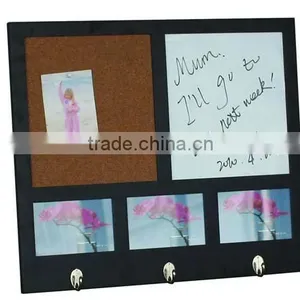 Cork and Dry Erase Board Wooden Memo Board With Photo Frame thumbnail-1