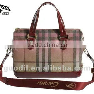 New Design! Lady Fashion Plaid PU Handbag 2012! Hot Style! thumbnail-1