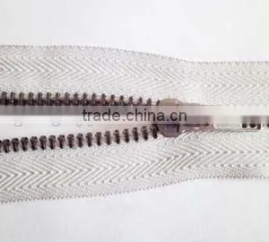 5# Metal Aluminum Zipper Fastener Close End Zipper With Locking Slider Zipper Leather Jacket thumbnail-5