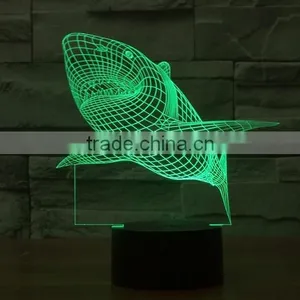 Color Changing 3D Dolphin LED Night Lamp thumbnail-2