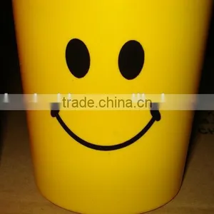 BT011 Round Smile Face Dustbin, Promotional Gift Round Bin, Small Plastic Bin With Lids thumbnail-2