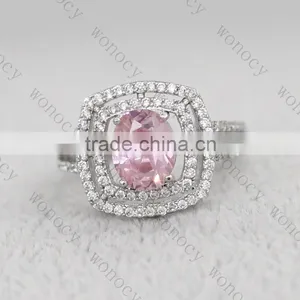 Stylish Amethyst Purple Crystal Ring Party Engagement Wedding Rings for Women Platinum Plated Women Rings thumbnail-2