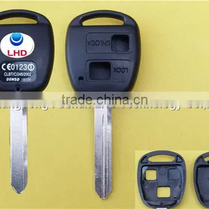 Blank 2 Button Remote Key Case for Toyota Corolla Camry Prado RAV4 FOB Shell TOY47 Blade thumbnail-1