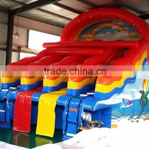 Large Inflatable Rainbow Water Slide for Pool Kids Play Slide thumbnail-2