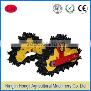 Metal / Rubber Crawler Tracks Carriage for Tiller Cultivator thumbnail-1