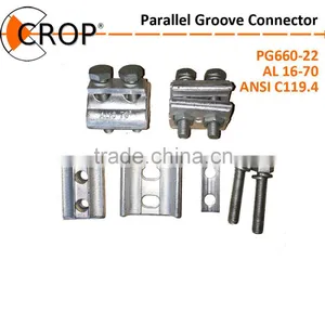 Double Bolts Super Quality Aluminium Copper Parallel Groove PG Clamp/ Electrical Wire Clamp thumbnail-1