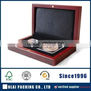New Style Wooden Coin Storage Box With One Tray thumbnail-1
