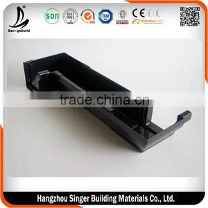 SGB Black PVC Rain Gutter For Rain Water Drainage System thumbnail-3
