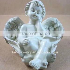 Lovely Sitting Angel Resin Angel Figurine for Home Decor,Top Quality Poly Resin Angel thumbnail-1