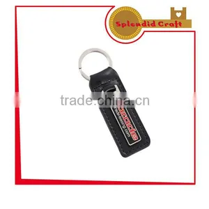Custom Leather Fob Keychain With Company Logo thumbnail-1