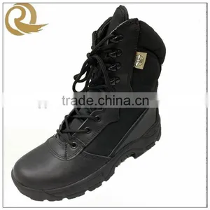 Cheap Price Army Military Black Leather Combat Tactical Boots With Zipper thumbnail-2