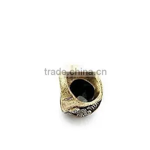 Good Quality Antique Wedding Style Vintage Estate Ruby Emerald Gems Ring thumbnail-3