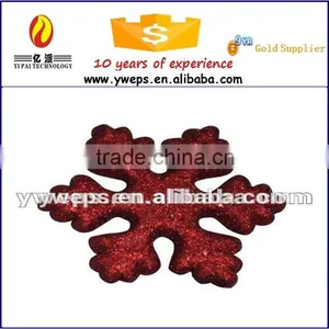 YIWU Sale Hot Wholesale Glitter Colorful Snow Flake/polyfoam Colorful Glitter Craft Snow Flake thumbnail-2