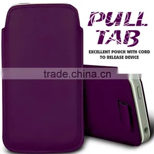Wallytech Soft PU Leather Pull TAB Slip Pouch Case Cover For Samsung Galaxy S4 I9500 Pull Leather Case thumbnail-4