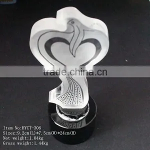 Sandblasting Newest Design Crystal Trophy for Sports Competition thumbnail-2