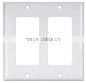 UL Listed 2 Gang Decorator/GFCI Plastic Wallplate thumbnail-1