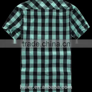 Open End Men Cotton Business Casual Plaids Shirt Check Shirt thumbnail-2