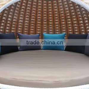 Patio Rattan Outdoor Furniture Nest Swing Bed - Wicker Furniture Nestrest Hanging Round Bed Furniture thumbnail-2
