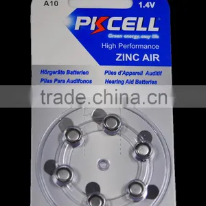 PKCELL 1.4V Hearing Aid Battery A10 Zinc Air Button Cell For Deaf Aid/audiphone/hearing Amplifier thumbnail-1