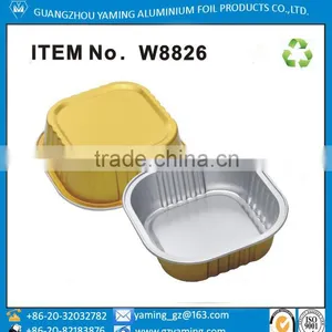 Square High Quality Smoothwall Aluminium Foil Baking Snack Container for Cake Muffin Cheese Cake Ice Cream thumbnail-1