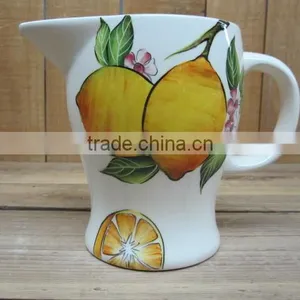 Exquisite Lemon Ceramic Drinking Water Pot for Family Use thumbnail-1