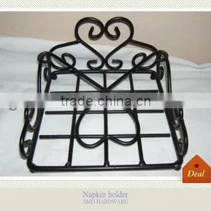Metal Antique Scroll Heart Shaped Napkin Holder thumbnail-1