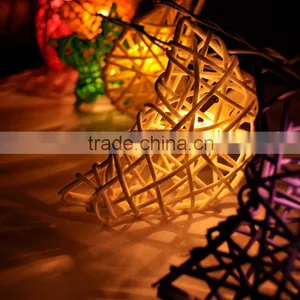 Hot Handmade Multicolor Rattan Star Moon Design String Lights For Christmas Decor Wedding Bedroom Garden and Holiday Lighting thumbnail-2
