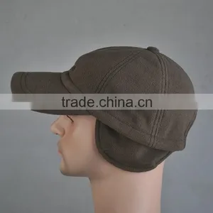 Custom Polar Fleece Earflap Baseball Cap Without Logo thumbnail-1