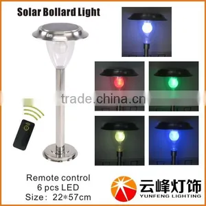 High LUMEN Stainless Steel 5 LED Solar Post Top Light Solar Pillar Light thumbnail-3