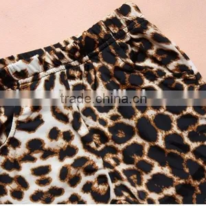 2015 Party Dress 2 Pcs Leopard Pants Fashion Newborn Christmas Baby Girl Outfit thumbnail-6