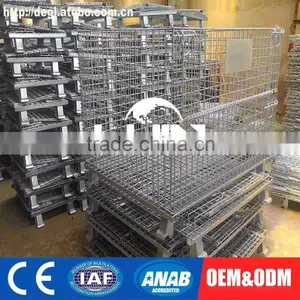 Tailored Collapsible Wire Container Tire Storage Folding Cage With Wheels thumbnail-3