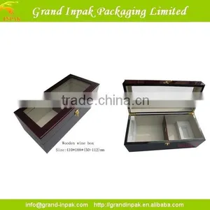 WOODEN WINE GIFT PACKAGING BOX WITH WINDOW thumbnail-1