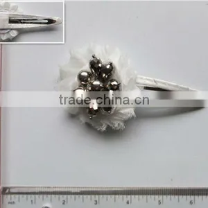 Fashion Lace Flower Snap Clip With Beads thumbnail-1