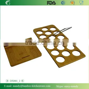 Collapsible Bamboo Kitchen Rack for Spice Bottles , Simple Design Spice Rack thumbnail-3