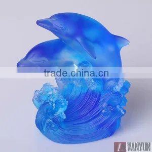 Blue Crystal Dolphin for Arab Wedding Gift thumbnail-1