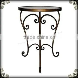 Shabby Chic Metal Round End Table thumbnail-1