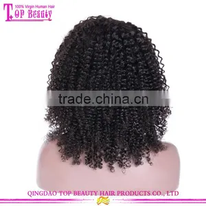 Qingdao Factory Best Selling African Wig 16 Inch Natural Black Short Curly Afro Wigs For Black Women thumbnail-4