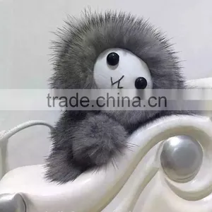 New Fashion Real Mink Fur Monkey Keychain thumbnail-3