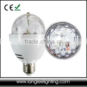 Small E27 Magic LED Ball Light Rotating Full Color Rotating Lamp thumbnail-1