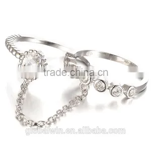 Wholesale Jewellery Engagement And Wedding 925 Set Silver Women Ring Jewelry thumbnail-3