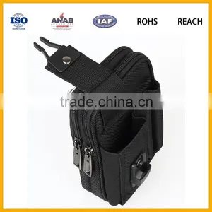 High Quality Cheap 300D Men Cycling Sport Waist Bag With Hasp Mobile Phone Pocket thumbnail-5