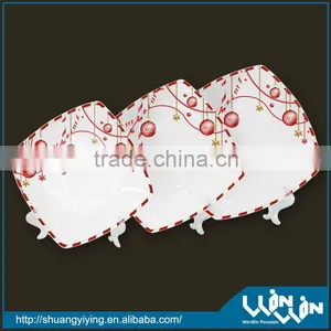 Square Shape Porcelain Dinner Set With Christmas Design thumbnail-1