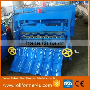 Building Machine Glazed Tile Aluminum Steel Roof Tile Roll Forming Machine Glazed Tile Roll Forming Machine Exported Nigeria thumbnail-4